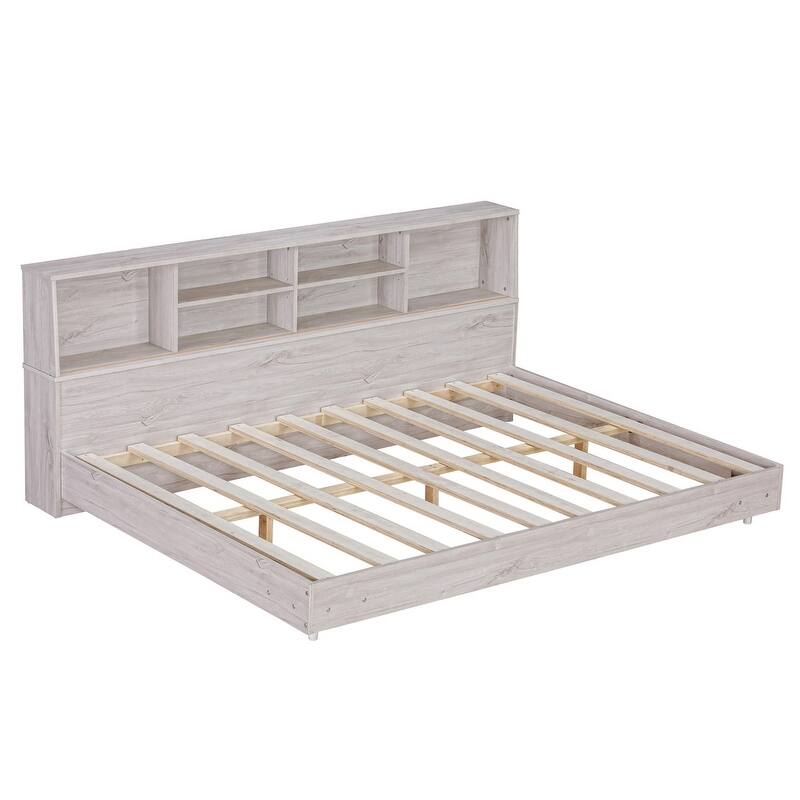 78"L Solid Wood Full Size Daybed Platform Bed Frame with Storage